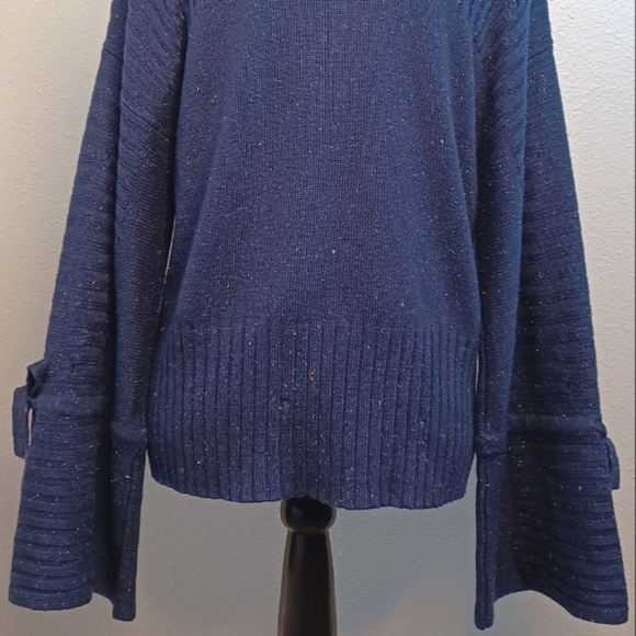 DH New York Distressed Silk Cashmere Knit Bell Sleeve Jumper Sweater - Picture 9 of 14